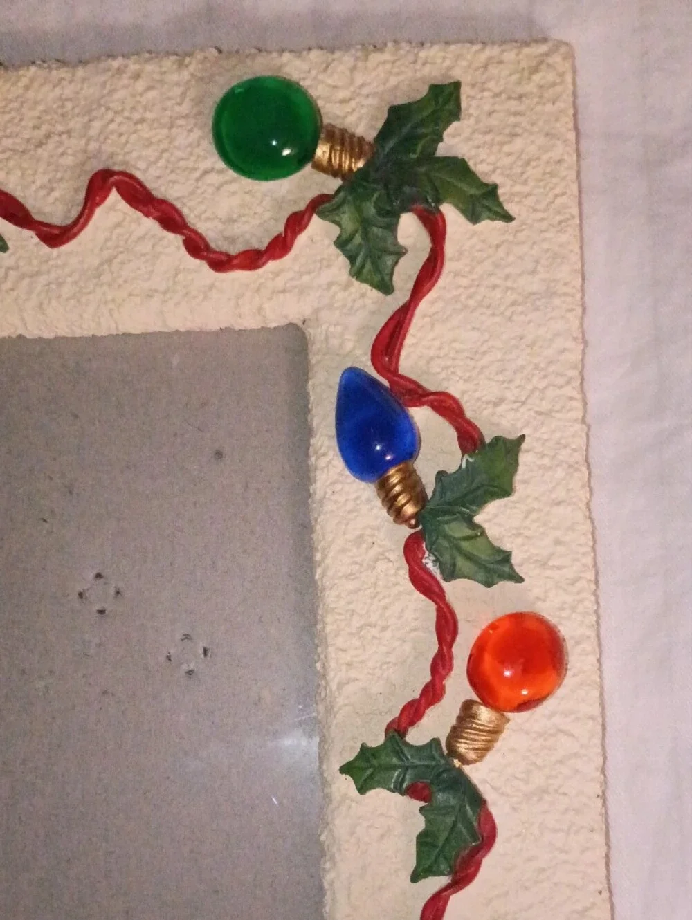 Festive Multicolor Holiday Light Picture Frame Christmas Photo